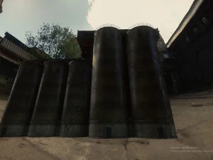 grain silos 3D Model