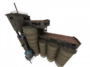grain silos Modelo 3D
