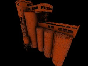 grain silos 3D Model