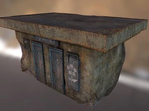 shed brick toilet 3D Model