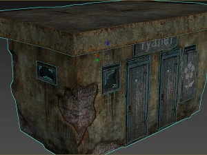 shed brick toilet 3D Model
