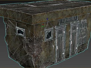 shed brick toilet 3D Model