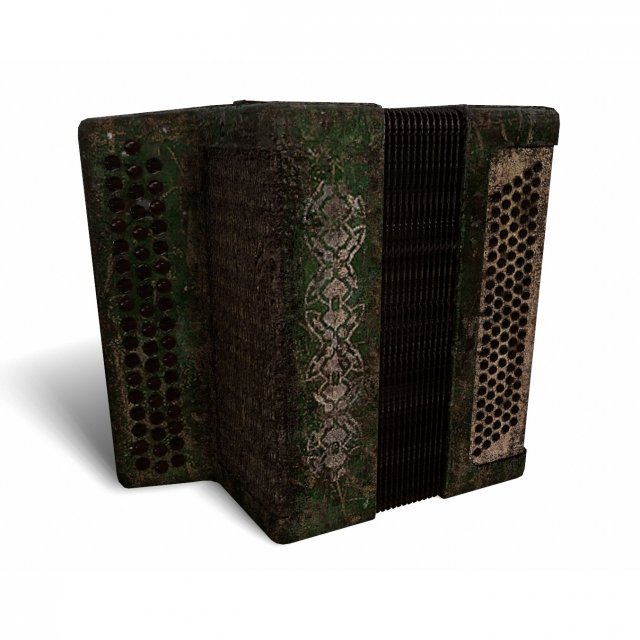 button accordion 3D Model .c4d .max .obj .3ds .fbx .stl .blend 