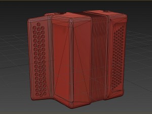 button accordion 3D Model