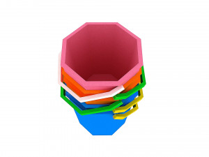 bucket and spade 01 Model 3D