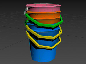 bucket and spade 01 Model 3D