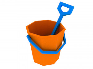 bucket and spade 02 3D Model