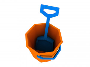 bucket and spade 02 3D 模型