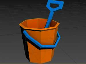 bucket and spade 02 3D 模型