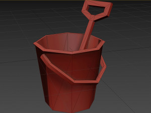 bucket and spade 02 3D 模型