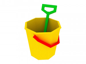 bucket and spade 03 3D Model
