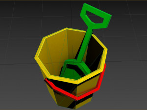 bucket and spade 03 Modelo 3D