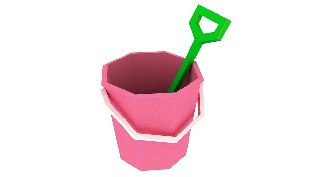 bucket and spade 04 Model 3D .c4d .max .obj .3ds .fbx .stl .blend 