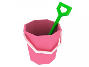 seau et pelle 04 Modèle 3D