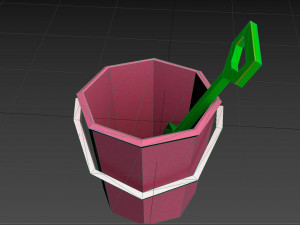 bucket and spade 04 Model 3D