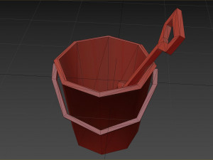 bucket and spade 04 Model 3D