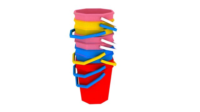 bucket and spade 08 3D Model .c4d .max .obj .3ds .fbx .stl .blend 