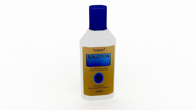 lotion 02 3D Model .c4d .max .obj .3ds .fbx .stl .blend 