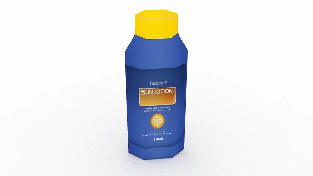lotion 04 3D Model .c4d .max .obj .3ds .fbx .stl .blend 