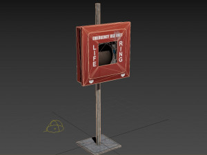 ring buoy cabinet 01 Model 3D
