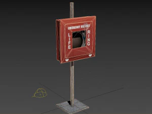 ring buoy cabinet 01 3D Model