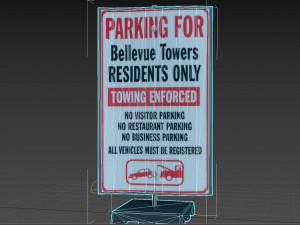 street sign 05 Model 3D