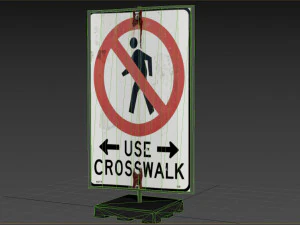 placa de rua 07 Modelo 3D