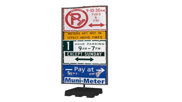 street sign 08 3D Model .c4d .max .obj .3ds .fbx .stl .blend 