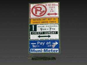 street sign 08 3D Model