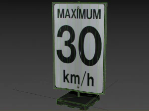 placa de rua 09 Modelo 3D