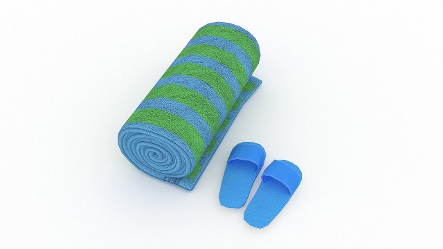 towel 02 Model 3D .c4d .max .obj .3ds .fbx .stl .blend 