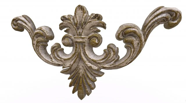 carved scroll 01 3D Model .c4d .max .obj .3ds .fbx .stl .blend 