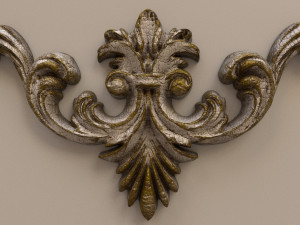 carved scroll 01 Model 3D