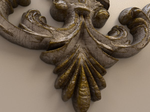 carved scroll 01 Model 3D