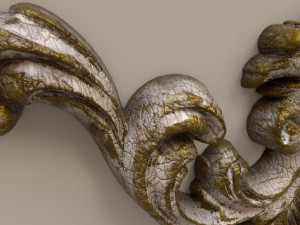 carved scroll 01 Model 3D