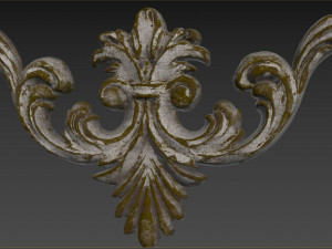 carved scroll 01 Model 3D