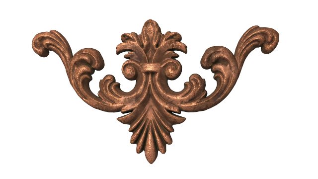 carved scroll 02 3D Model .c4d .max .obj .3ds .fbx .stl .blend 