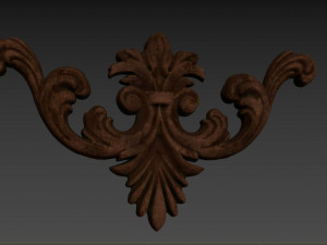 carved scroll 02 3D Model