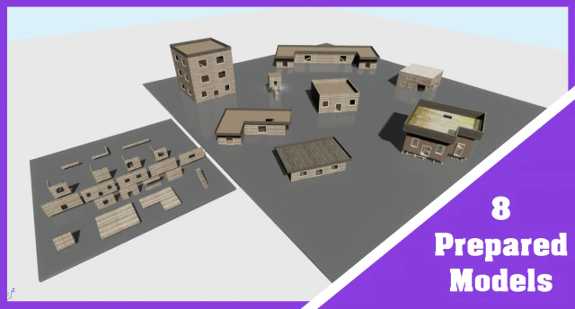 pacote de casa Modelo 3D .c4d .max .obj .3ds .fbx .stl .blend 