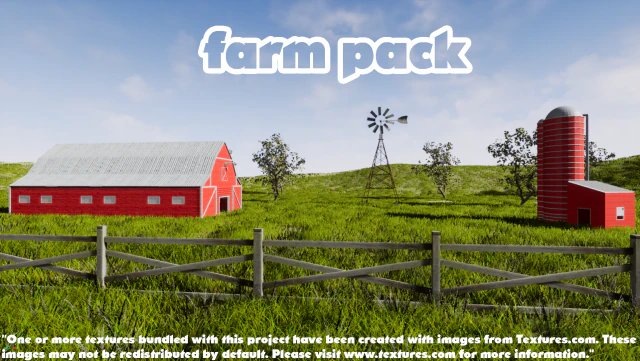 pacote de fazenda Modelo 3D .c4d .max .obj .3ds .fbx .stl .blend 