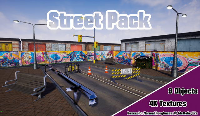 street pack 3Dモデル .c4d .max .obj .3ds .fbx .stl .blend 