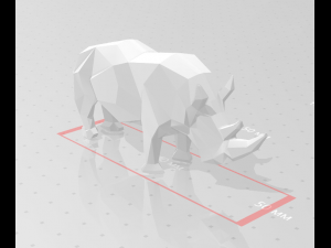 rhino statue Model 3D