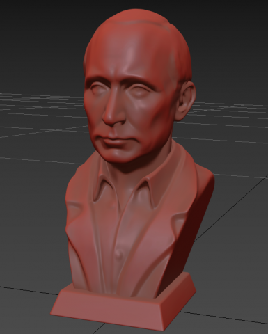 putin bust Model 3D .c4d .max .obj .3ds .fbx .stl .blend