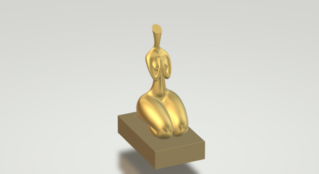 woman statue Model 3D .c4d .max .obj .3ds .fbx .stl .blend 