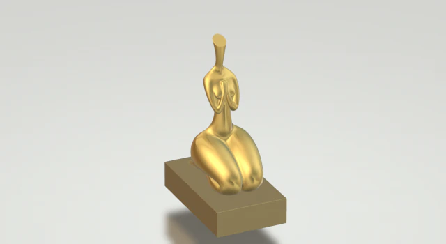 woman statue 3D Model .c4d .max .obj .3ds .fbx .stl .blend 
