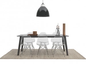 dining furnitures set 03 3D Модель