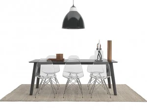 dining furnitures set 03 3D Model