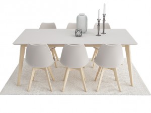 dining furnitures set 04 3D Model
