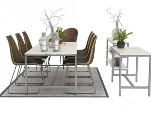 conjunto de m&oacute;veis de jantar 07 Modelo 3D