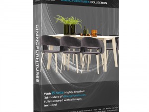 dining furnitures volumepack 3D Model